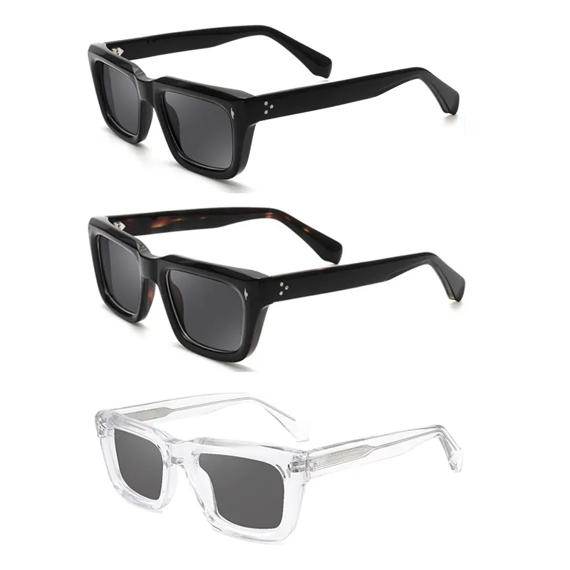 OEM Custom Logo Design Retro Luxury Quality Acetate Polarized Shades Sun glasses Sunglasses 2023