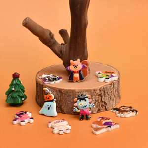 Cabochons en résine à dos plat, motifs Halloween (Crâne, Fantôme, Animaux) pour accessoires en résine faits main DIY, décoration de barrettes et de coques de téléphone - Product Image 5