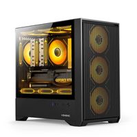 Boîtier Mini PC vertical en acier M650 transfrontalier, compatible avec les cartes mères XM-ATX, avec ports USB 3.0 avant et conception à 3 ventilateurs montés en haut
