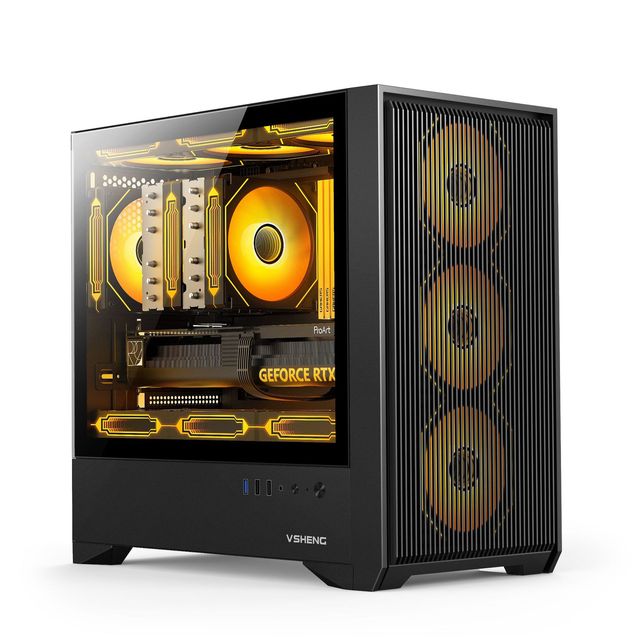 Cross-border M650 Steel Vertical Mini PC case Supports XM-ATX Motherboards with USB 3.0 Front Ports a Top-mounted 3-fan Design