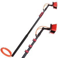 Perche télescopique réglable avec brosse de nettoyage pour système de nettoyage de vitres à eau Extentool, outil en aluminium durable