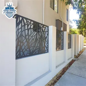 Custom Garden Laser Cut Aluminum Fence Panels Decorative Metal Screen Ornamental Privacy Fence Panel Outdoor