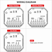 Termostato Programable con Pantalla Táctil TFT WiFi Tuya OEM, Multi-idioma, para Calefacción por Suelo Radiante Eléctrico, Calefacción de Agua, Sistema de Caldera de Gas
