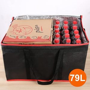Sac de livraison de pizza <span class=keywords><strong>isotherme</strong></span> XXL chaud/froid avec poignées renforcées – Sac de transport pour chauffeurs de VTC au Canada - Product Image 3