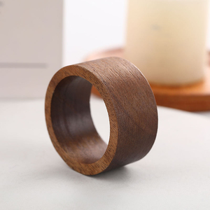 Anillo de Servilleta de Madera Personalizado, Redondo, al por Mayor, para el Hogar, Fiestas, Bodas, Hecho a Mano - Product Image 1