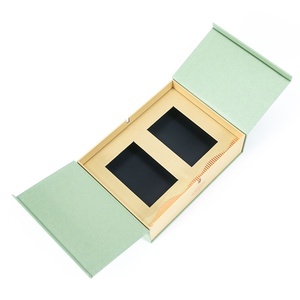 Recyclable Green Logo Design Handmade Rigid Cosmetics Perfume Magnetic Closure Customizable Gift Packaging <b>Boxes</b> EVA Embossing - Product Image 2