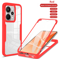 Lichicase 360 °   Coque intégrale pour Realme C83 C100 Note 80, pare-chocs en TPU, coque arrière transparente en acrylique pour téléphone portable