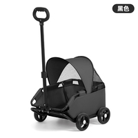 Poussette pliable légère pour animaux de compagnie, chariot portable pour chiens et chats à 4 roues, chariot de courses pliable en un clic, transporteur d'animaux OEM ODM en gros