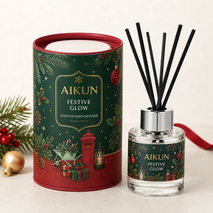 Aikun Low MOQ Fast Response Service Custom Logo Ruby Red Glass <b>Reed</b> <b>Diffuser</b> Gift Set Holiday Retail for Ecommerce Sellers - Product Image 4