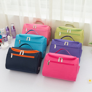 Multifunctional Travel <b>Toiletry</b> Bag Rectangle Portable <b>Storage</b> Cosmetic Bag For Bath Hook Type Polyester Fabric - Product Image 2