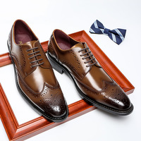 Chaussures décontractées pour hommes en cuir véritable léger, sculptées, antistatiques, antidérapantes, résistantes à l'usure, respirantes, désodorisantes, pour le bureau, les affaires et les mariages
