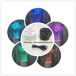 Wiress Loa cơ sở LED lamptop bán hoa Đèn <span class=keywords><strong>3D</strong></span> Led Loa đèn cơ sở cho màu trắng cơ sở - Product Image 3