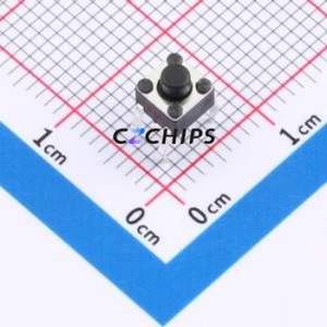 TC110916043 Tactile Switch Through hole Component (THT)-4P,4.5x4.5mm Switch Single Pole Single Throw Round Button 1.6N 4.3mm - Product Image 1