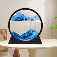 Décorations en verre créatives transfrontalières, scènes en mouvement, direct usine, sablier 3D à sable mouvant
