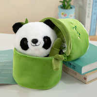 Peluche Panda Tube, Coussin Mignon à Câliner, Poupée Panda Réaliste, Cadeau d'Anniversaire