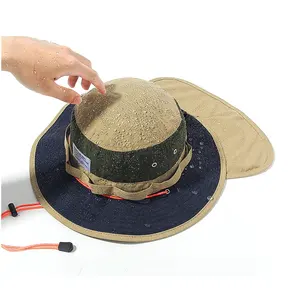 [Impermeabile] Custom Boonie pescatore cappello a secchiello Gorras uomo cappello da donna berretto da sole in poliestere ricamo logo con stringa