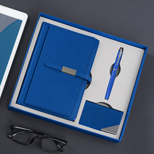 <span class=keywords><strong>2026</strong></span>年定制徽标新款日记本PU皮革笔记本礼品套装带名片盒和金属笔 - Product Image 5