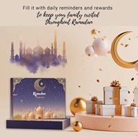 Petite boîte-cadeau de l'Avent de luxe compte à rebours de l'Aïd et du Ramadan pour enfants vide Mubarak Date calendrier carton de luxe revêtement UV gaufrage