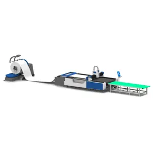 Linha de produção automática de fibra CNC para corte a laser de bobina metálica Huaxia 1500 W 2000 W, venda de fábrica