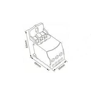 Bloque de terminales equipotenciales para carril DIN 80A UKK para conexión de cableado eléctrico - Product Image 5