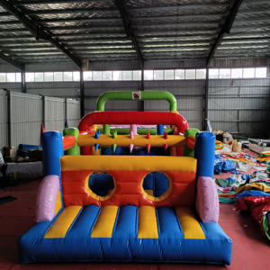 Château gonflable géant d'extérieur attrayant avec toboggan, <span class=keywords><strong>jeux</strong></span> d'obstacles, <span class=keywords><strong>jeux</strong></span> de fête <span class=keywords><strong>pour</strong></span> enfants et adultes - Product Image 5