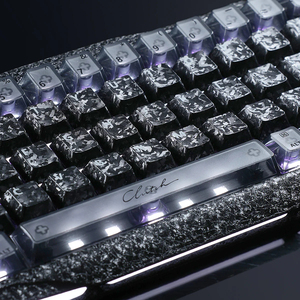 <span class=keywords><strong>Clavier</strong></span> de jeu filaire GravaStar V60 <span class=keywords><strong>Pro</strong></span> Édition Spéciale Cyber Frost Noir, disposition 60 %, interrupteurs UFO à effet Hall magnétique - Product Image 2