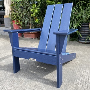 Chaise Adirondack HDPE bleue pour chauffage de patio - Product Image 6