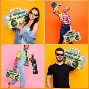 3 Piezas de Micrófono Inflable con Forma de Radio Boombox, Decoraciones para Fiestas de los 80 y 90, Accesorio de Disfraz con Temática de Música Hip Hop - Product Image 4