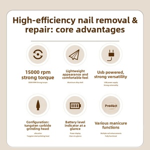 Nouvelle perceuse à ongles électrique 2026, kit polisseur à ongles rechargeable sans fil, équipement professionnel pour salon, maison et spa - Product Image 5