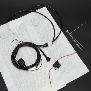 Ô Tô 12/24Volt Chỗ Ngồi Sưởi Ấm Đệm Pad Sợi Carbon Hệ Thống Dây Điện Với Chuyển Đổi - Product Image 1