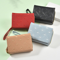 Dompet Mini Wanita Motif Kartun, Bahan Kulit PU Anti Air, Tempat Kartu Fashion dengan Lapisan Poliester