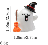 Design 3D Halloween Résine Artisanat Squelette Citrouille Résine Figurines Miniatures Micro Paysage Décoration Accessoires Motif Animal