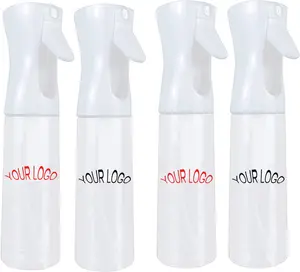 Toptan salon kuaför şekillendirici berber dükkanı için plastik özel logo su püskürtme şişesi