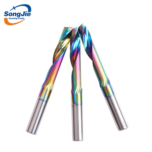 Fresas <span class=keywords><strong>de</strong></span> un solo filo con revestimiento <span class=keywords><strong>de</strong></span> color superventas para fresas <span class=keywords><strong>de</strong></span> paneles compuestos <span class=keywords><strong>de</strong></span> aluminio - Product Image 4