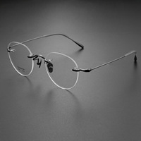 Lunettes de lecture ovales sans monture en titane rétro unisexe, style diamant pur, vente directe d'usine H2321