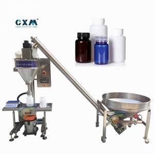 Machine de remplissage de poudre à vis sans fin semi-automatique CX-LA2 contrôlée par PLC, haute précision, pour bouteilles, pots et tubes de qualité alimentaire - Product Image 1