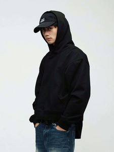 H5456 Style streetwear, vente en gros, personnalisable, mélange de coton 360 g/m², sweats à capuche boxy sans cordon, sweats à capuche oversize pour hommes - Product Image 4