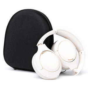 Étui de transport rigide en EVA noir pour <span class=keywords><strong>casque</strong></span> <span class=keywords><strong>audio</strong></span>, sac de rangement de voyage anti-pression pour <span class=keywords><strong>casque</strong></span> supra-auriculaire, pochette pour accessoires électroniques - Product Image 3