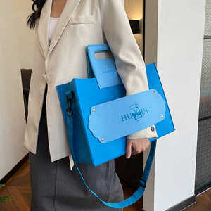 Logo personnalisé sac à main en feutre 2-en-1 sac combiné en feutre sac cadeau à la main personnalisé sac à bandoulière pour dames - Product Image 5