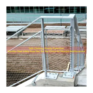 The Way to Ascend Safely Stainless Steel Safety Rope Net Ensures Staircase Reliability