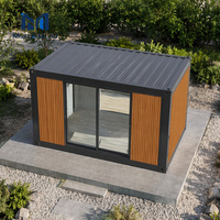 Maison conteneur moderne de luxe en panneaux sandwich d'acier, préfabriquée, modulaire, portable, bureau, salon