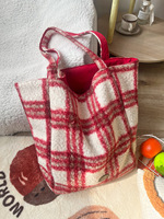 SY kustom bergaris gaya desain kapasitas besar ramah lingkungan dua sisi tersedia kualitas tinggi Corduroy tas Tote