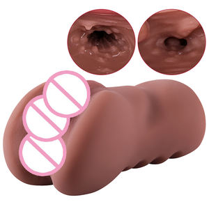 Mainan seks Vagina saku elastis mudah dibersihkan pria masturbasi Anal Vagina warna cokelat kualitas tinggi 760 g - Product Image 2