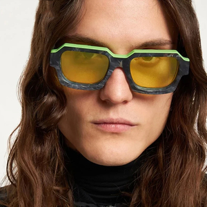 Gafas de Sol Cuadradas Punk Lmamba 2784 para Hombre, Gafas de Sol Rectangulares Retro de Marca de Lujo 2024 para Mujer, Montura Gruesa, Lentes Personalizadas - Product Image 1