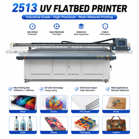 Mesin Cetak UV Flatbed Industri 2513 Besar dengan Kepala Cetak i3200, Mesin Cetak Inkjet Digital untuk Akrilik, Kayu, Logam, Kaca, dan Pernis