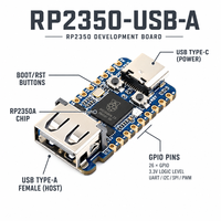 Papan Pengembangan RP2350-USB-A, Mikrokontroler Dual-Core Dual-Arch dengan Ekspansi Host USB Tipe-A