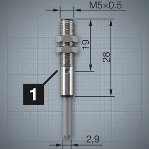 Capteurs de proximité inductifs de haute précision et efficaces de la série miniature INSM-M05-B0.8NS-2C INM - Product Image 3