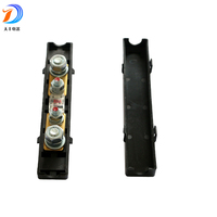 Bloc de distribution d'énergie 2 pôles 12V Bus Bar M8 Terminal Studs 250 Amp Rating Plastic Material Marine Automotive RV Cover