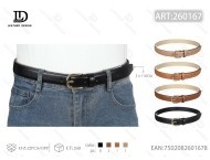 Cintura da Donna con Fibbia Quadrata 3.0cm, 110cm, Cintura Casual in Tessuto - Product Image 1