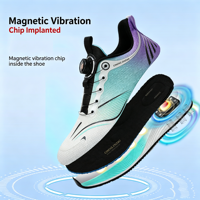 Chaussures de sport blanches en tricot pour hommes, personnalisables avec logo, respirantes, pour la course et la marche, avec semelle intermédiaire amortie et languette chaussette, vente en gros directe usine